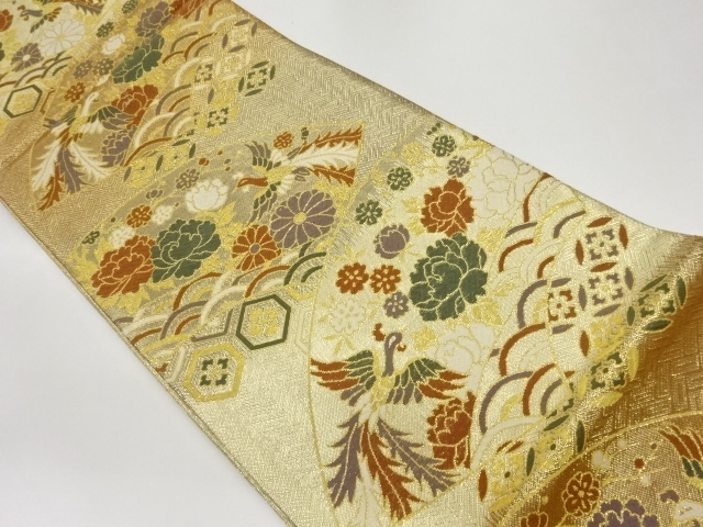 JAPANESE FUKURO OBI / SAGANISHIKI / WOVEN JIGAMI PATTERN